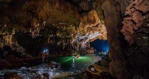 Exploring inside the Tu Lan Caves